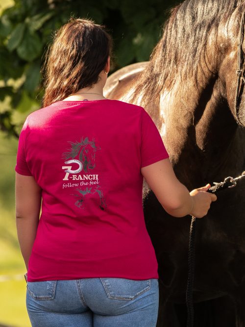 7P-Kollektion Rundhals-T-Shirt Damen Sorbet Pink