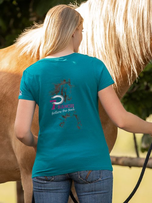 7P-Kollektion Rundhals-T-Shirt Damen Diva Blue