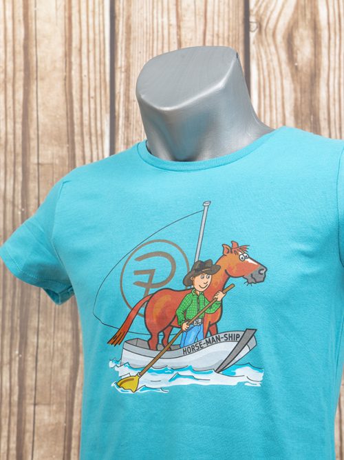 Horseman-Ship Rundhals-T-Shirt Damen Swimming Pool
