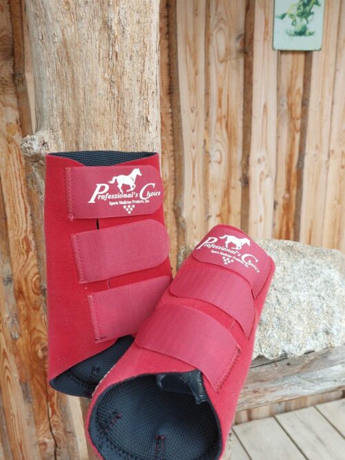 Professionals Choice - Easy Fit Splint Boots, CRIMSON (Rot)